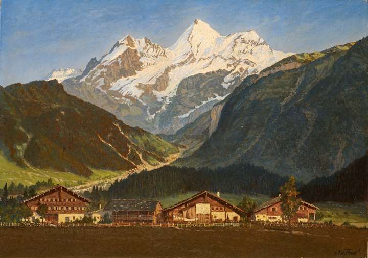 Kandersteg with the Blümlisalp range in the background, Bernese Oberland.
